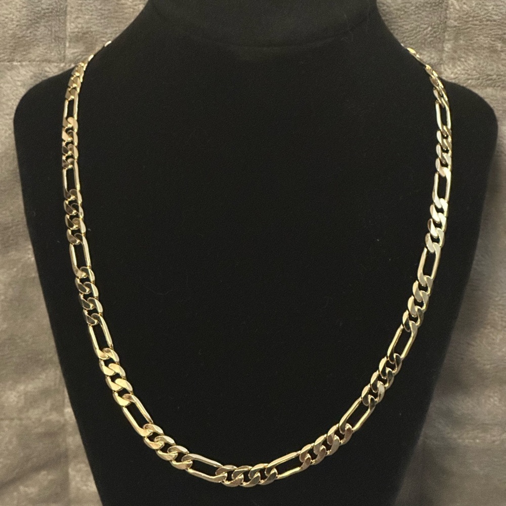 14k Gold Plate Figaro Chain